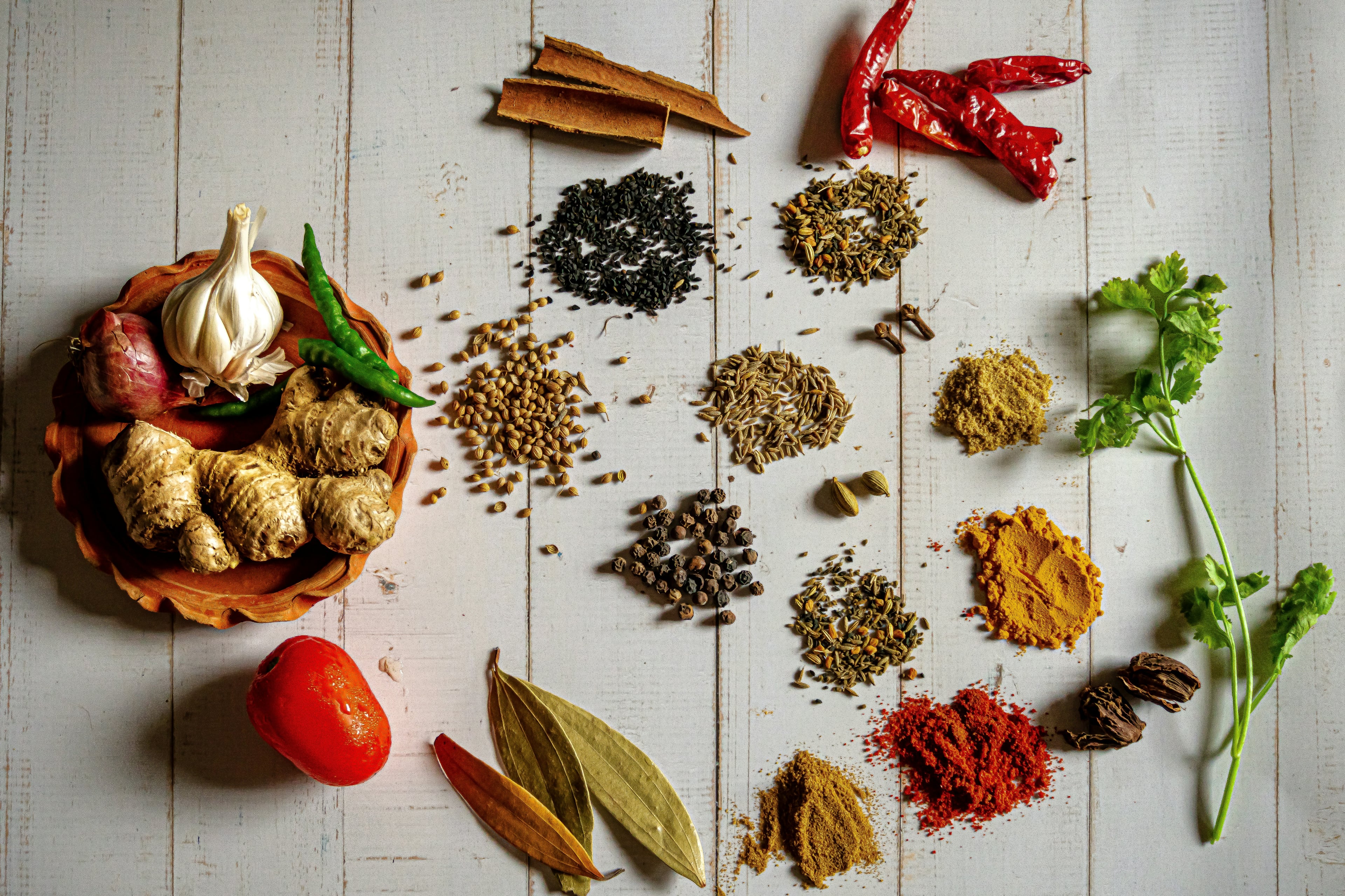 Hero background - spices and ingredients